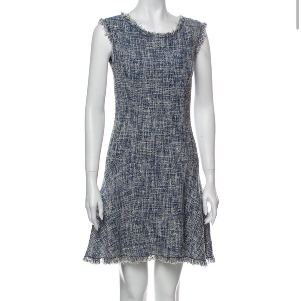 Rebecca Taylor Navy Tweed Mini Dress